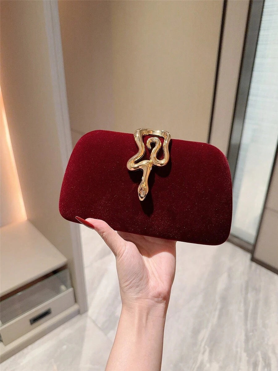 Metalik torba za ruku , luksuzna sjajna retro mini