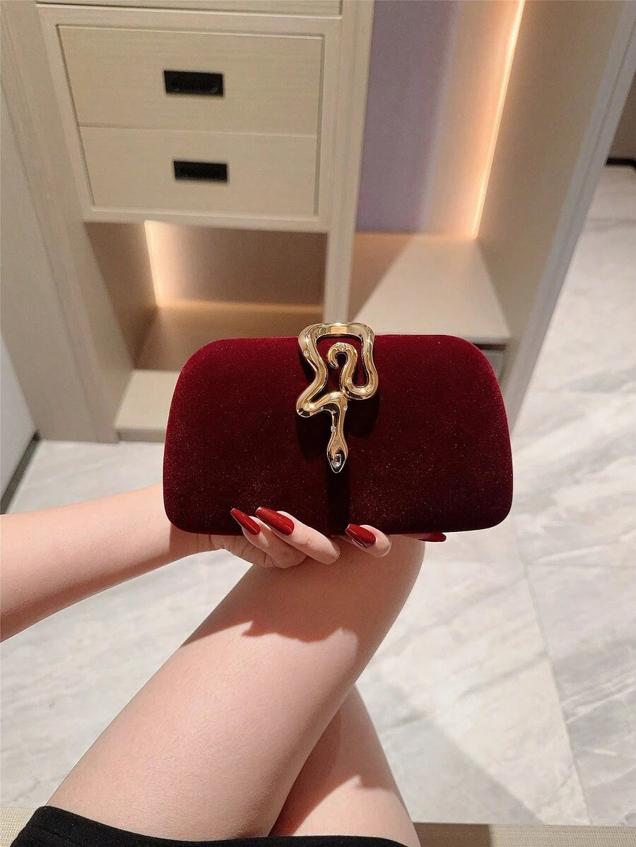 Metalik torba za ruku , luksuzna sjajna retro mini