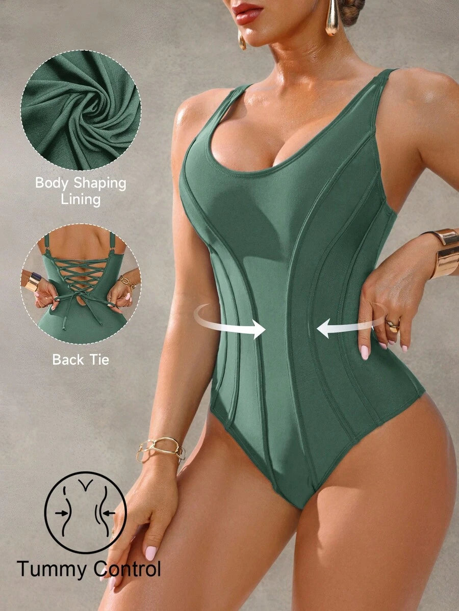 Shapewave Ženski kupaćii kostim sa kontrolom stomaka elegantan i ležeran