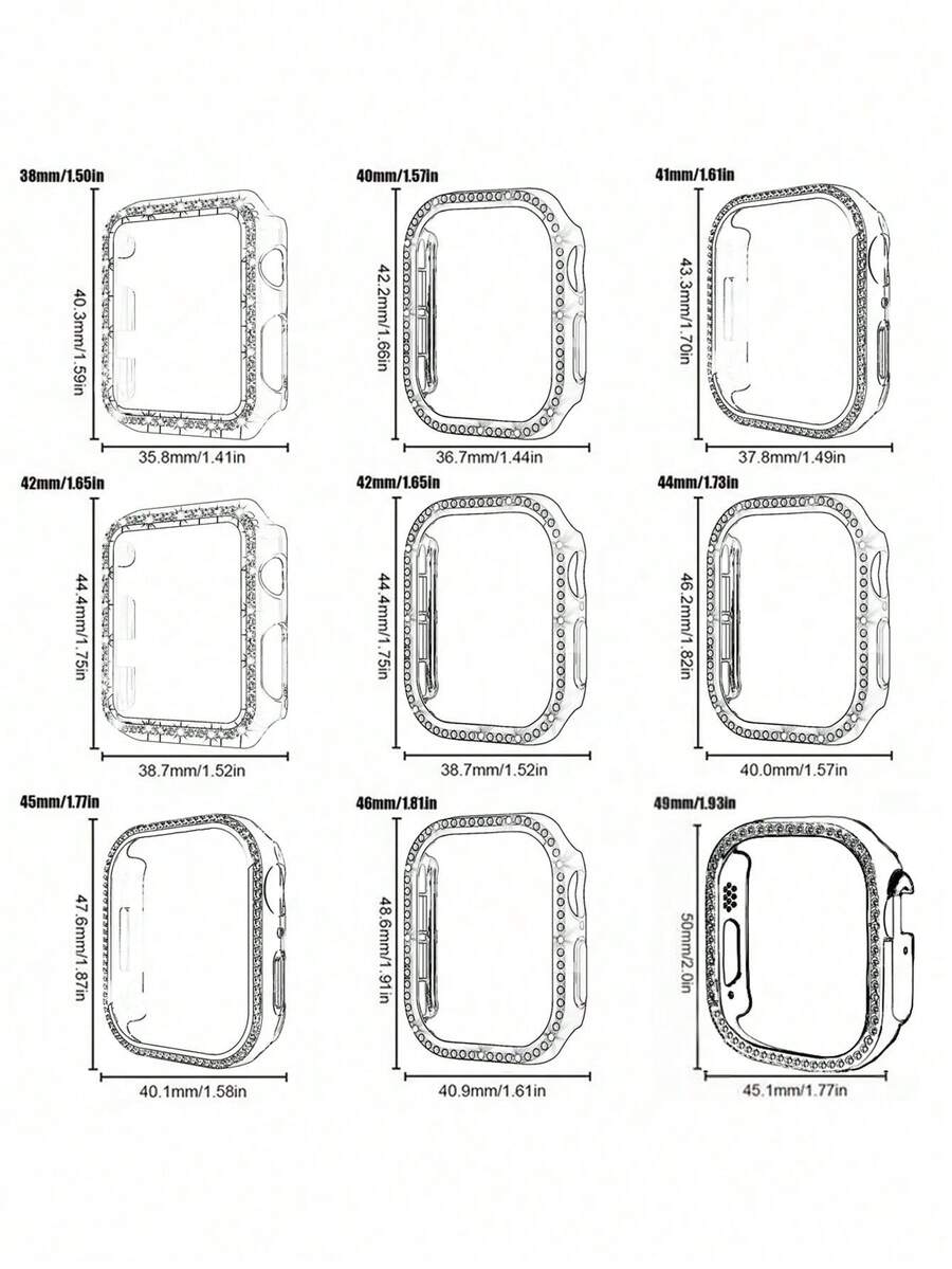 Kompatibilna narukvica i kućište 38/40/41/42/44/45/46/49mm, Kompatibilno sa Apple Watch Series Ultra/11/10/9/8/7/6/5/4/3/SE