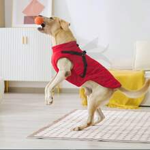 Small Dog Winter Clothes With Harness Vest, Pet Warm Padded Coat