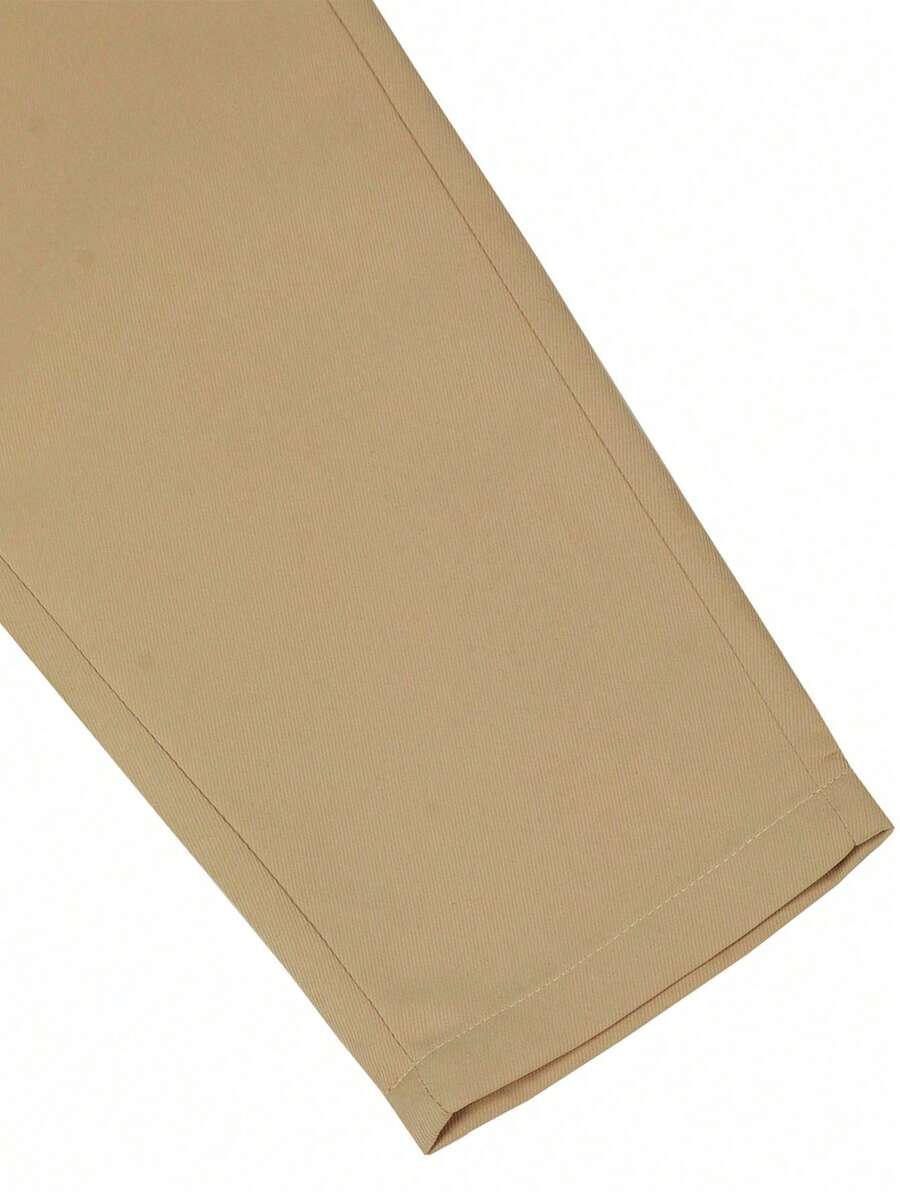 Muške formalne pantalone jednobojne sa kosim džepovima, bez kaiša