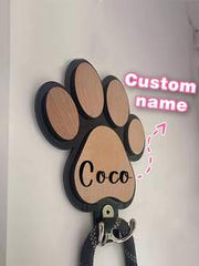 1pc Customized Wooden Bone-Shaped Dog Leash Hook