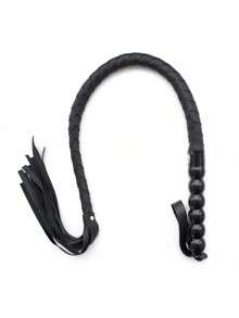 95cm Soft PU Leather Handle Professional Horse Whip, Riding Crop, Snake Whip, Training Whip, Handwoven Reusable Horse Whip, Suitable For Training, Practice And Outdoor Games, Easy To Use And Handle Equestrian Accessory, Prop