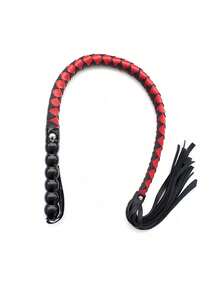 95cm Soft PU Leather Handle Professional Horse Whip, Riding Crop, Snake Whip, Training Whip, Handwoven Reusable Horse Whip, Suitable For Training, Practice And Outdoor Games, Easy To Use And Handle Equestrian Accessory, Prop