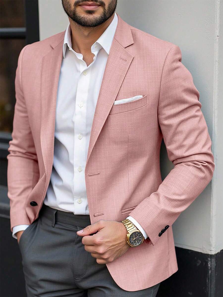 Muški letnji smart casual blejzer, regular fit, dugih rukava