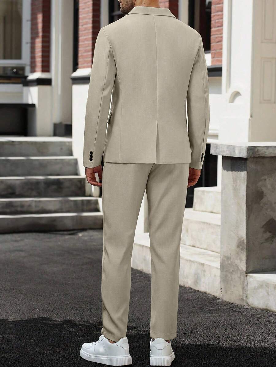 Muški poslovni formalni set sako sa reverom i pantalonama