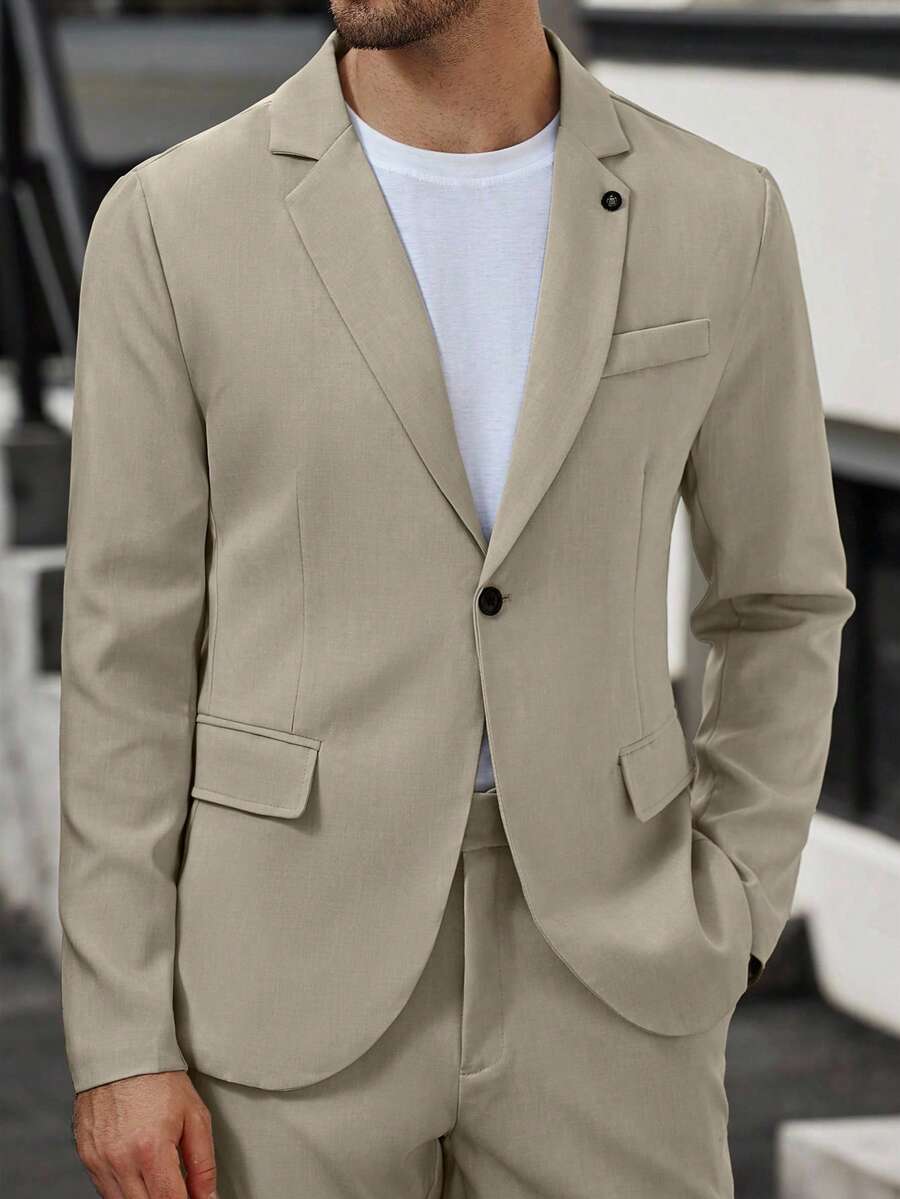 Muški poslovni formalni set sako sa reverom i pantalonama