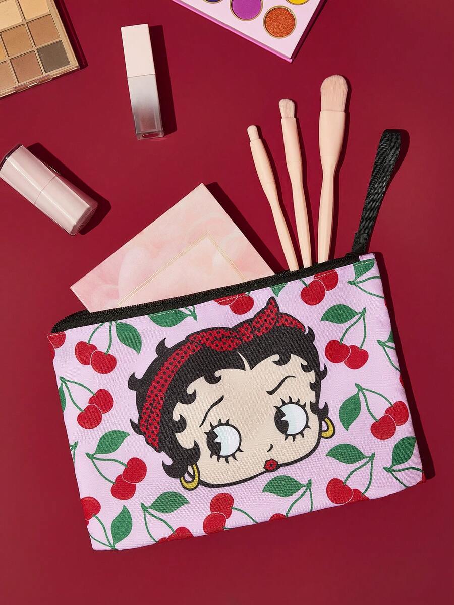 Betty Boop 1 kom set lagane kozmetičke torbe od poliesterskih vlakana sa štampanim crtanim uzorkom