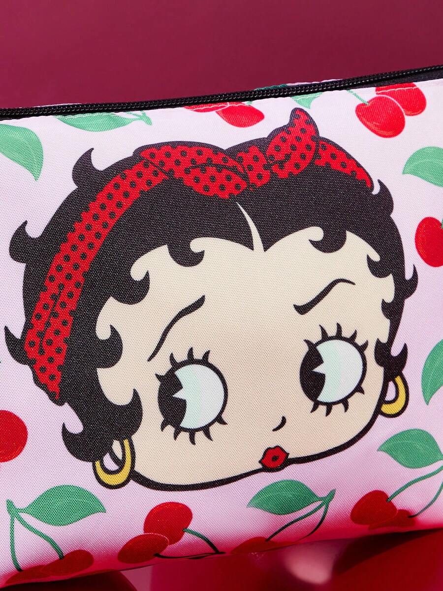 Betty Boop 1 kom set lagane kozmetičke torbe od poliesterskih vlakana sa štampanim crtanim uzorkom