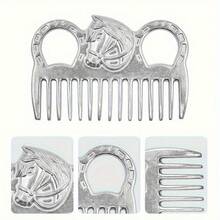2pcs Aluminum Horse Grooming Brush Set + 200pcs Horse Mane Tail Hair Ties, Horse Grooming Kit, 3 PiecesHorse Care & Grooming Tools