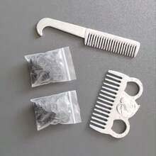 2pcs Aluminum Horse Grooming Brush Set + 200pcs Horse Mane Tail Hair Ties, Horse Grooming Kit, 3 PiecesHorse Care & Grooming Tools