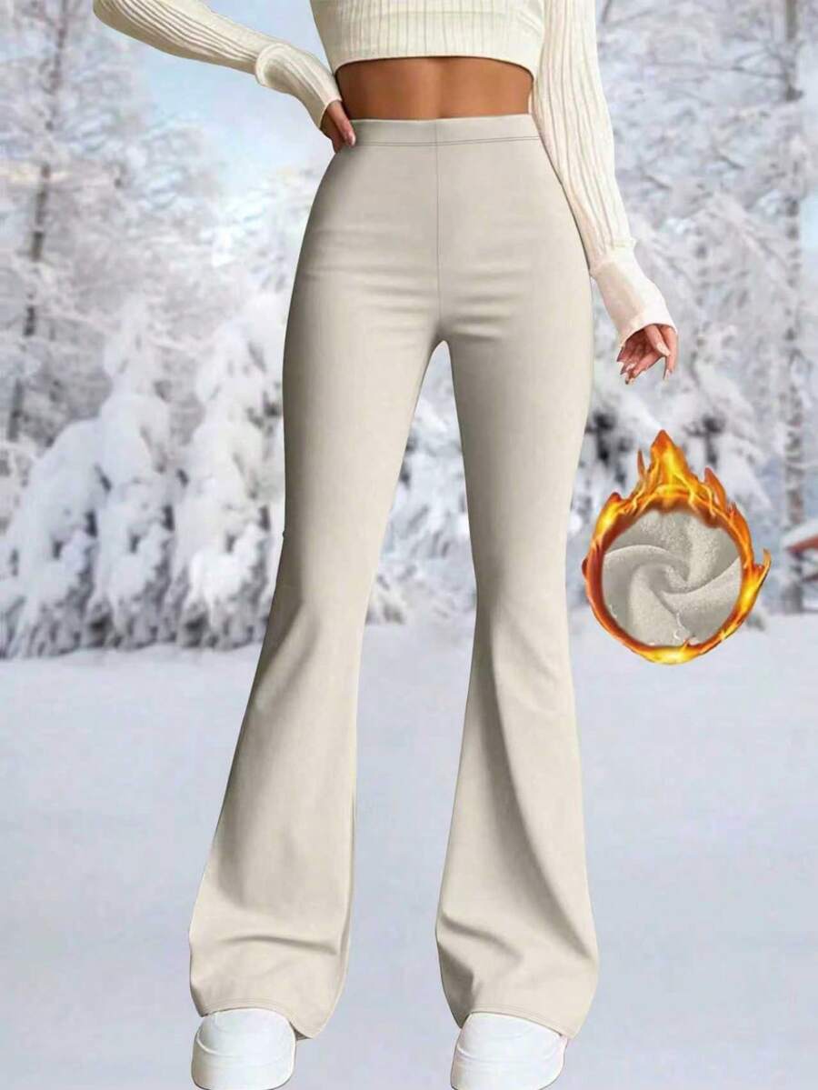 Ženske pantalone sa visokim strukom, debele tople za zimski fitnes, meke joga pantalone