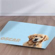 1pc Custom Pet Food Mat, Personalized Pet Photo + Name Mat, Personalized Dog Feeding Mat, Custom Cat Floor Placemat, Unique Gift For Pet Lovers, Ideal For Birthday