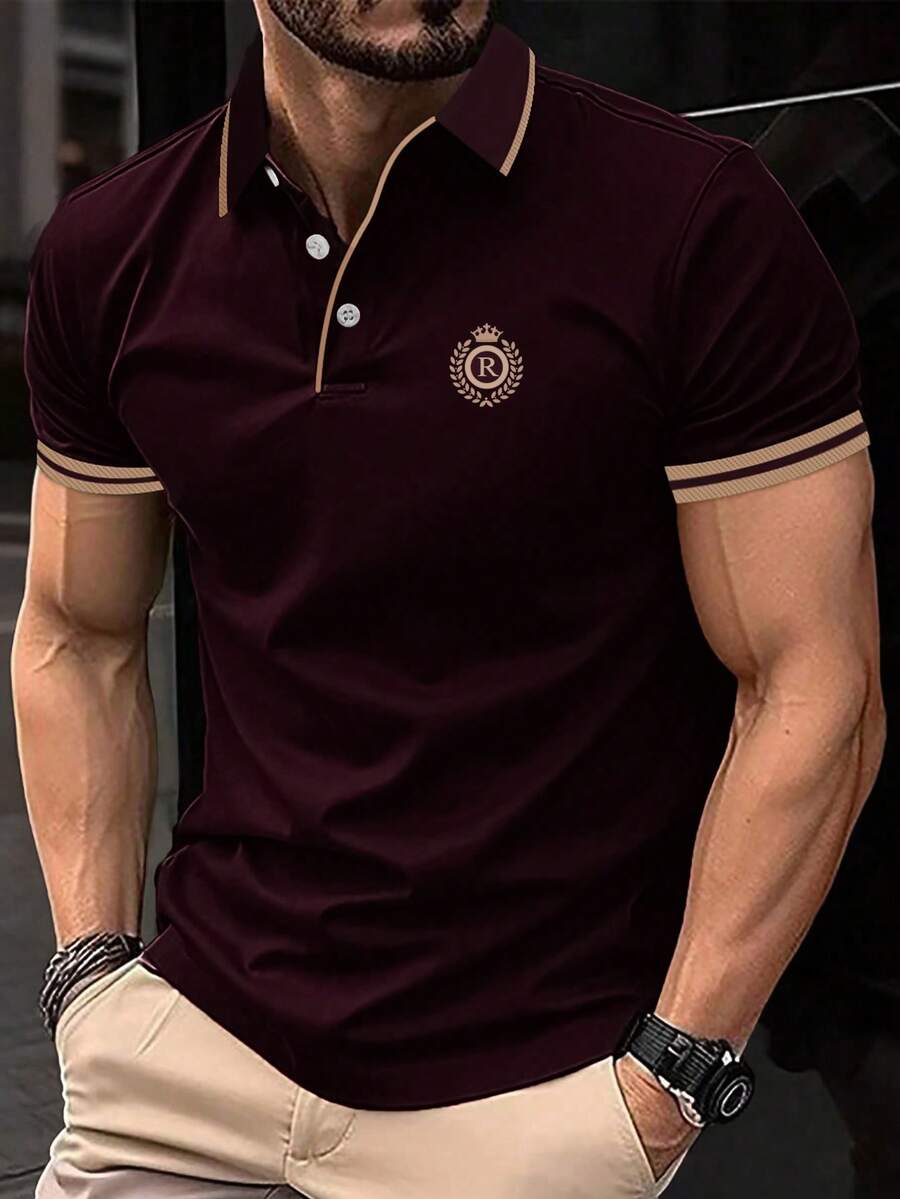 Muška vintage golf polo majica sa kragnom