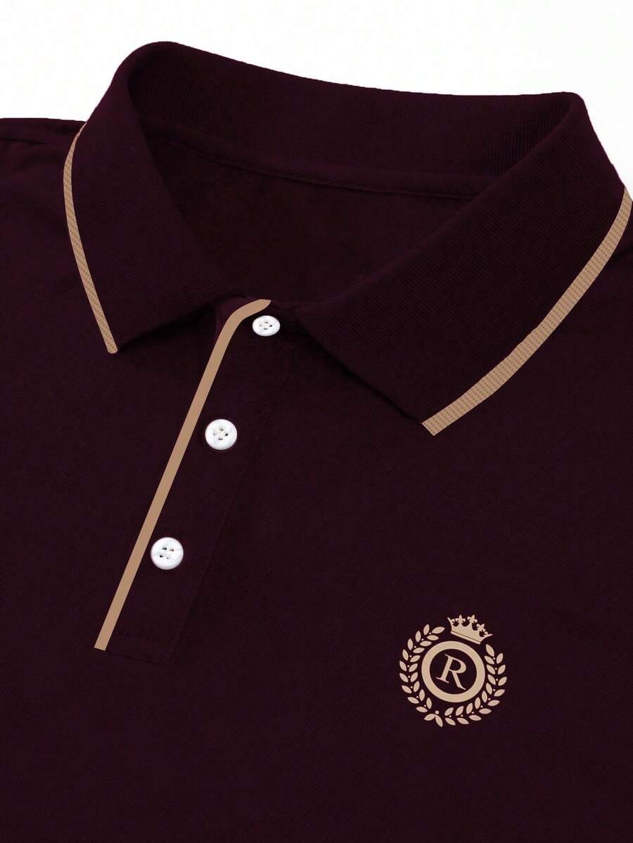 Muška vintage golf polo majica sa kragnom