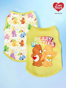 Care Bears X PETSIN PETSIN 1pc Colorful Love Bear Cartoon Print Pet Tank Top