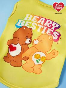 Care Bears X PETSIN PETSIN 1pc Colorful Love Bear Cartoon Print Pet Tank Top