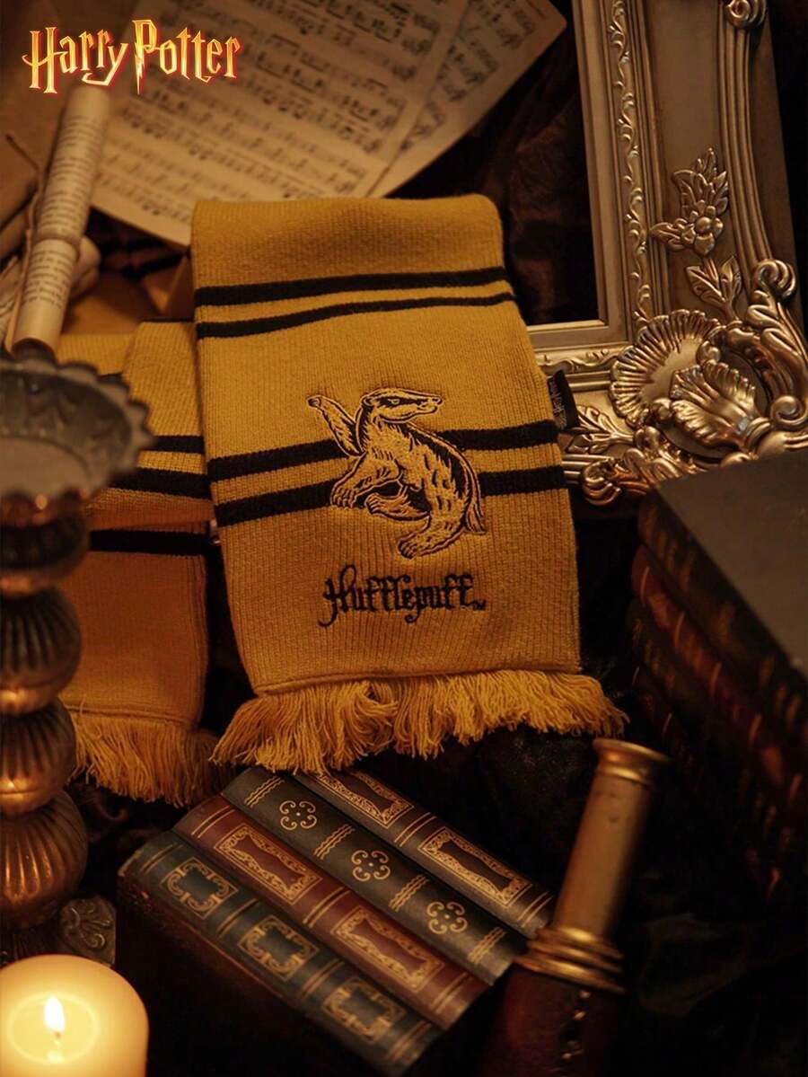 Warner Bros autentični šal iz saradnje Gryffindor & Slytherin, kašmir sa resama, uniseks