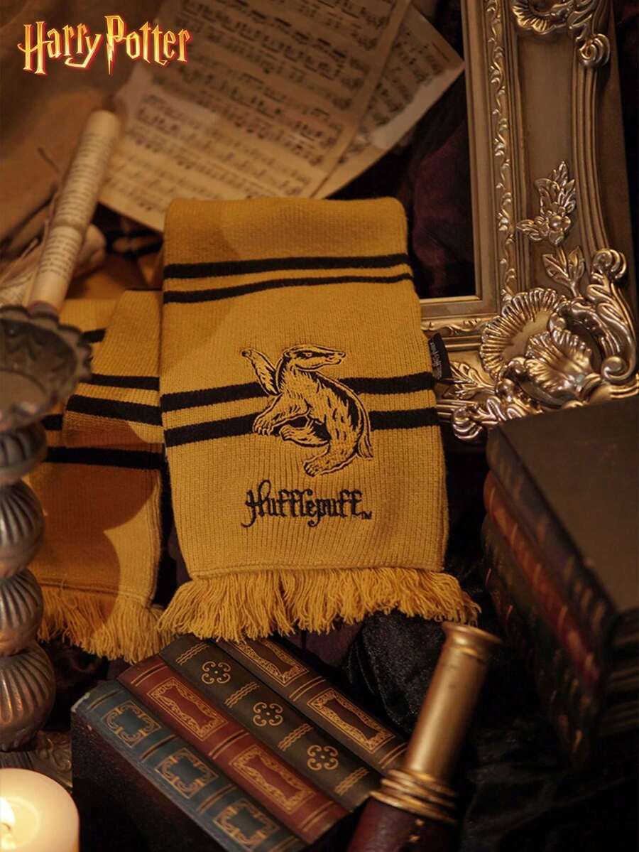 Warner Bros autentični šal iz saradnje Gryffindor & Slytherin, kašmir sa resama, uniseks