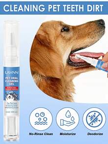 Pet Teeth Cleaning Pen Dog Teeth Cleaning Gel With Soft Brush Head - Suitable For Oral Care Of Dogs And Cats - For Fresh Breath And Gum Health - An Easy-To-Use Pet Teeth Cleaner