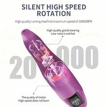 20,000 RPM Nail Drill Kit - Electric Nail Grinder, Gel Polish Remover, Portable Nail Polisher, Manicure Tools