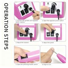 20,000 RPM Nail Drill Kit - Electric Nail Grinder, Gel Polish Remover, Portable Nail Polisher, Manicure Tools