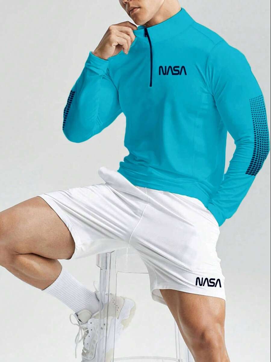 Muška ležerna sportska jakna jednobojna sa podignutom kragnom, slim fit, za teretanu
