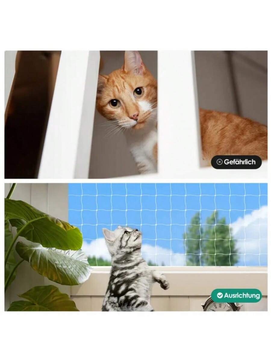 3m x 5m transparenta mrežasta ograda za mačke, zaštitna mreža za balkon