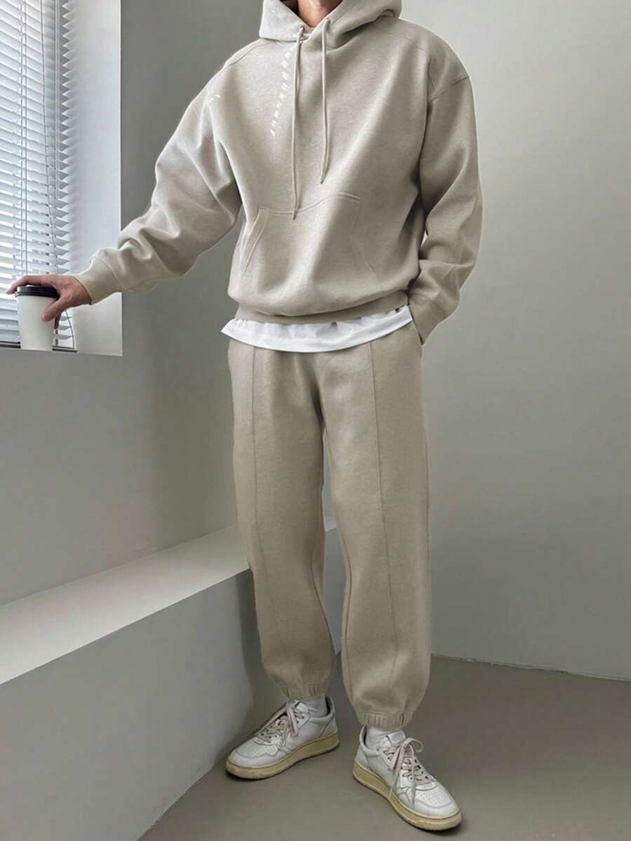 Set muški ležerni dugi dukserica sa kapuljačom i pantalone