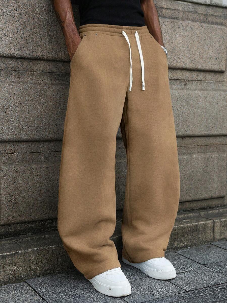 Muške ležerne trenerke širokog kroja, streetwear jogeri
