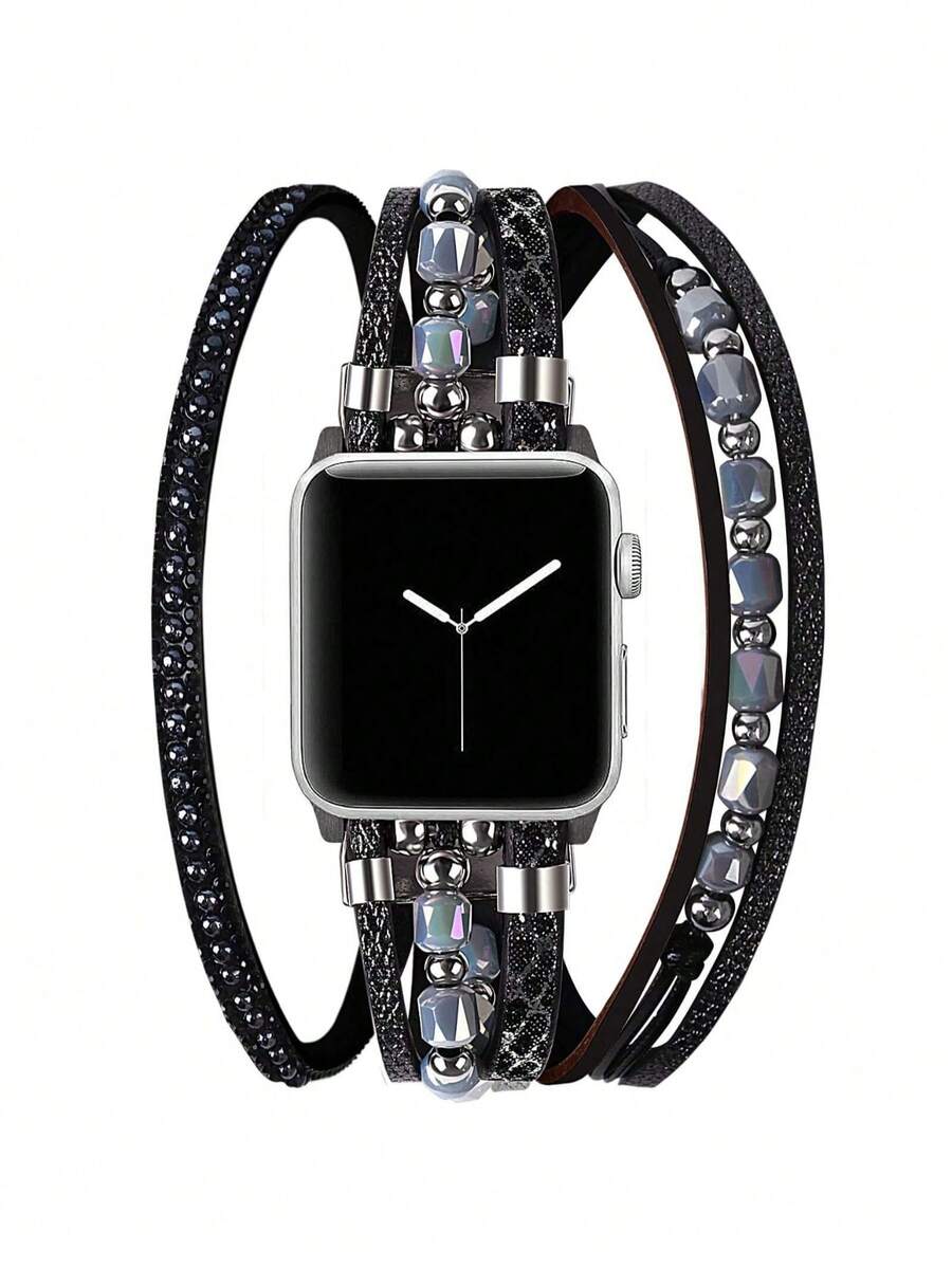 Luksuzna zlatna narukvica za sat, kompatibilna sa Apple Watch 41mm, 40mm, 38mm, 45mm, 44mm, 42mm, 49mm