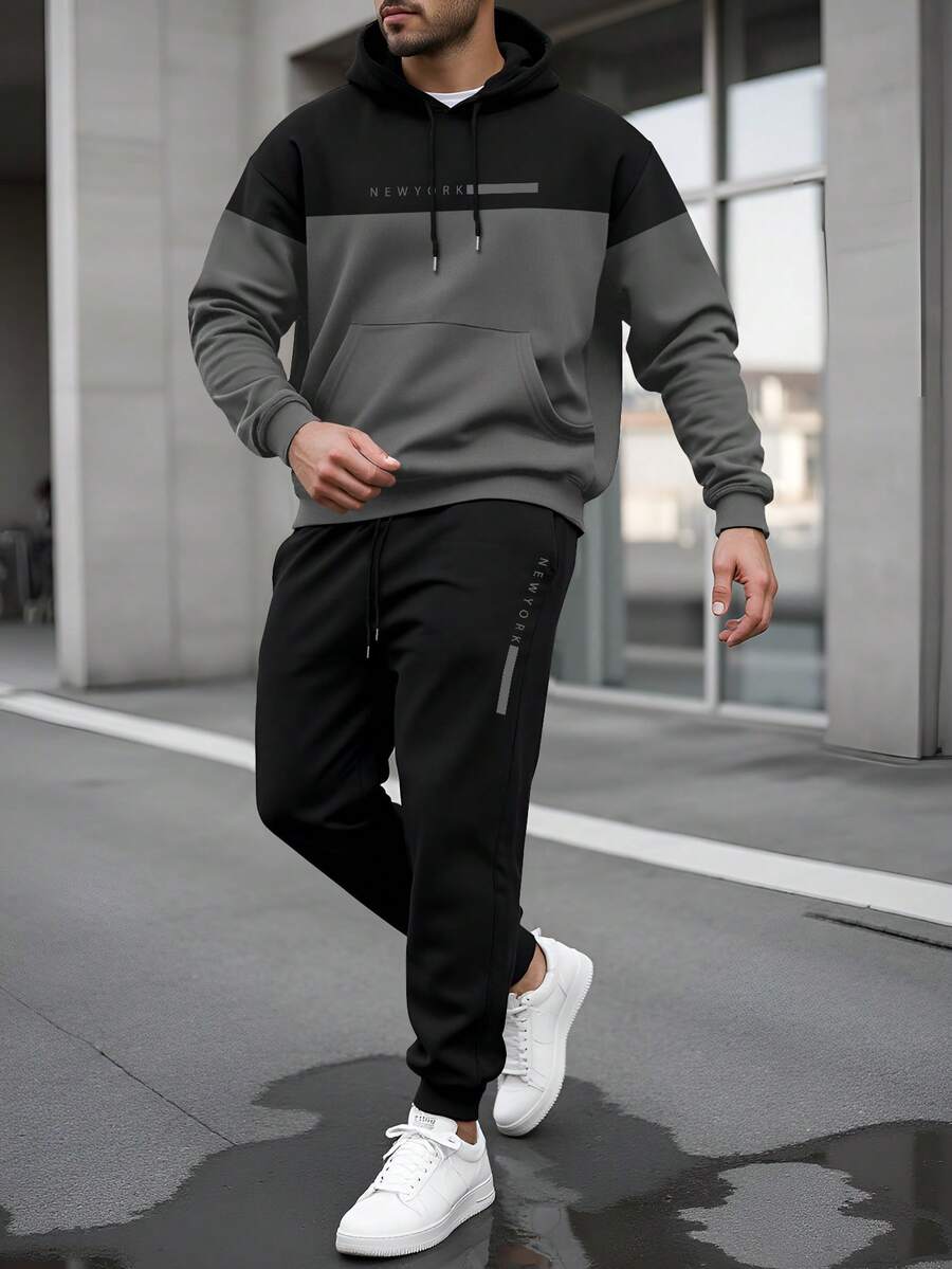 Muški ležerni streetwear komplet sa duksericom  i trenerkom