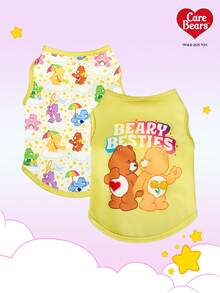 Care Bears X PETSIN PETSIN 1pc Colorful Love Bear Cartoon Print Pet Tank Top