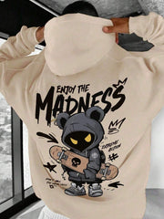 Muški ležerni modni street hoodie duks za ekstremne sportove sa crtanim printom