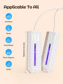 Teckwe Electric Shoe Dryer, Boot Dryer, Portable Footwear Dryer Machine With Hours Timer For Rainy Seasons, Warmer Drying For Shoes, Gloves, Socks, Ski Boots, White