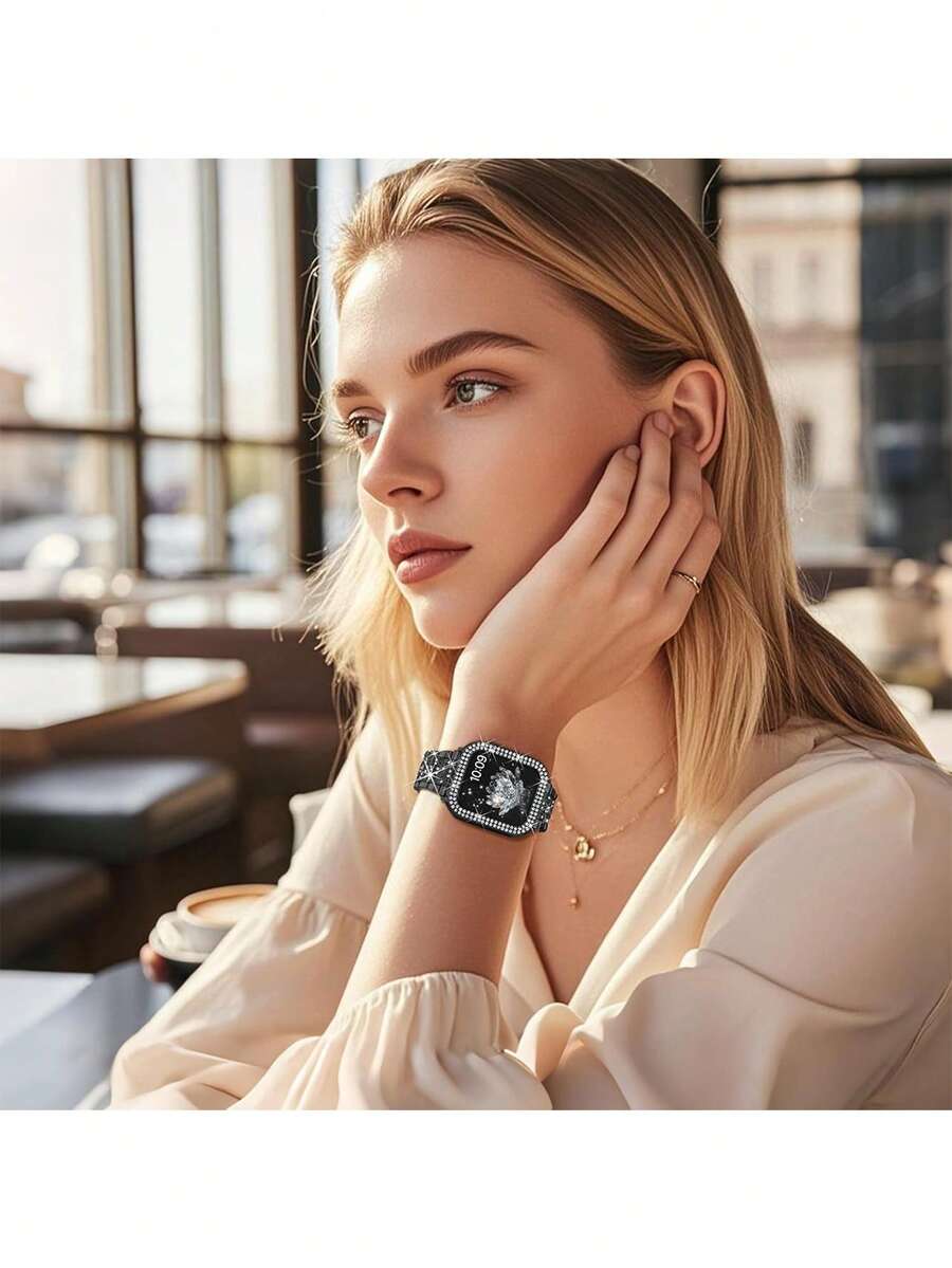 Kompatibilna narukvica i kućište 38/40/41/42/44/45/46/49mm, Kompatibilno sa Apple Watch Series Ultra/11/10/9/8/7/6/5/4/3/SE