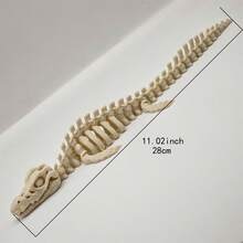 Realistic Mosasaurus Skeleton Replica For Aquarium Decor - Large Dinosaur Fossil Model With White Fins And Tail, For Fish Tank Decoration, Marine Reptile Display, Paleontology Themed Gift, Suitable For Collectors And Aquarium Hobbyists (Suitable For Fish)