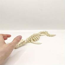 Realistic Mosasaurus Skeleton Replica For Aquarium Decor - Large Dinosaur Fossil Model With White Fins And Tail, For Fish Tank Decoration, Marine Reptile Display, Paleontology Themed Gift, Suitable For Collectors And Aquarium Hobbyists (Suitable For Fish)