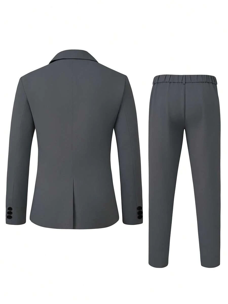 Muški poslovni set sa užim krojem, sako sa špicastim reverima i pantalone