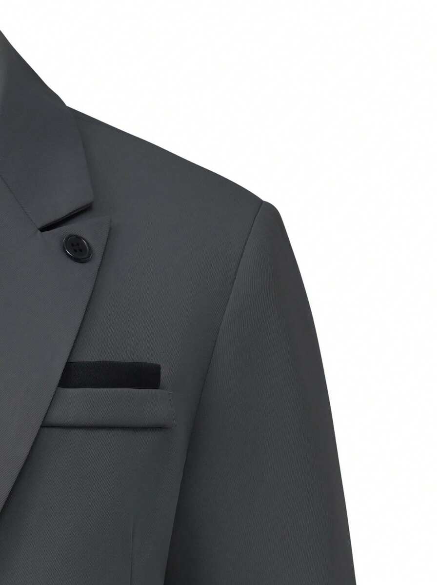 Muški poslovni set sa užim krojem, sako sa špicastim reverima i pantalone