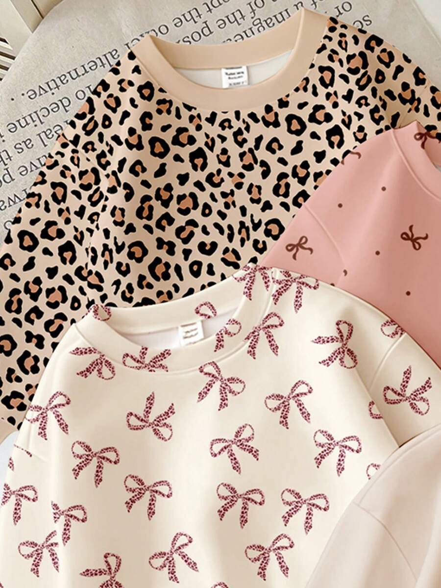 3 kom/set slatki dugi duks za bebe devojčice sa cvetnim dezenom i jednobojnim detaljima