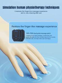 Dual Output TENS Pulse Massager, EMS Pulse Massage Technology, 6 Massage Modes, 19 Intensity Levels