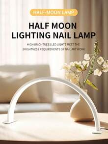1pc LED Crescent Lamp, USB Powered, Portable, Suitable For Manicure, Eyelash Extension, Tattoo Lighting, Fashion Design, Manicure Lighting, Modern Desk Lamp Gift