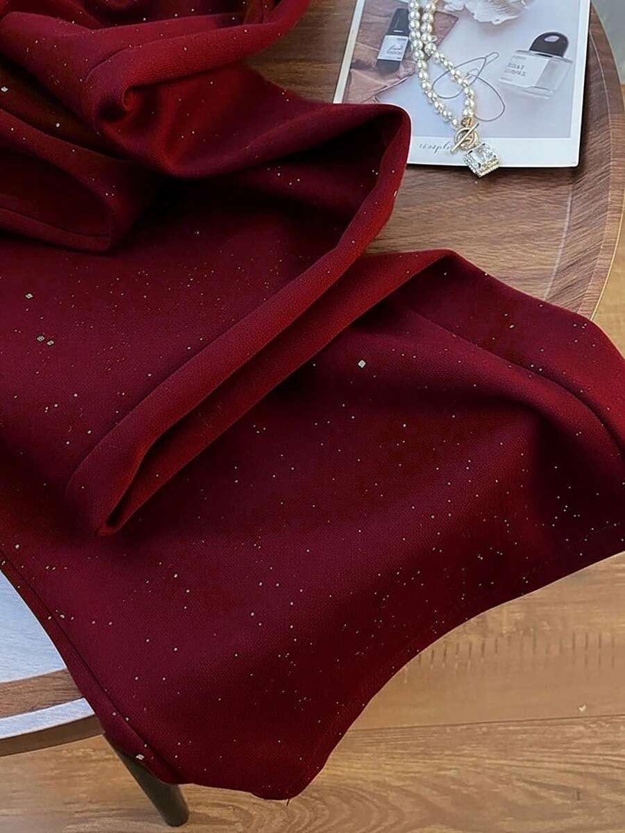 Ležerne široke pantalone ravnih nogavica sa elastičnim strukom, dezen zvezdanog neba