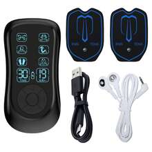 Dual Output TENS Pulse Massager, EMS Pulse Massage Technology, 6 Massage Modes, 19 Intensity Levels