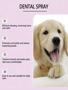 1Pc/2pcs Pet Tooth Spray To Clean Pet'S Mouth And Teeth, Remove Stains And Yellow Teeth