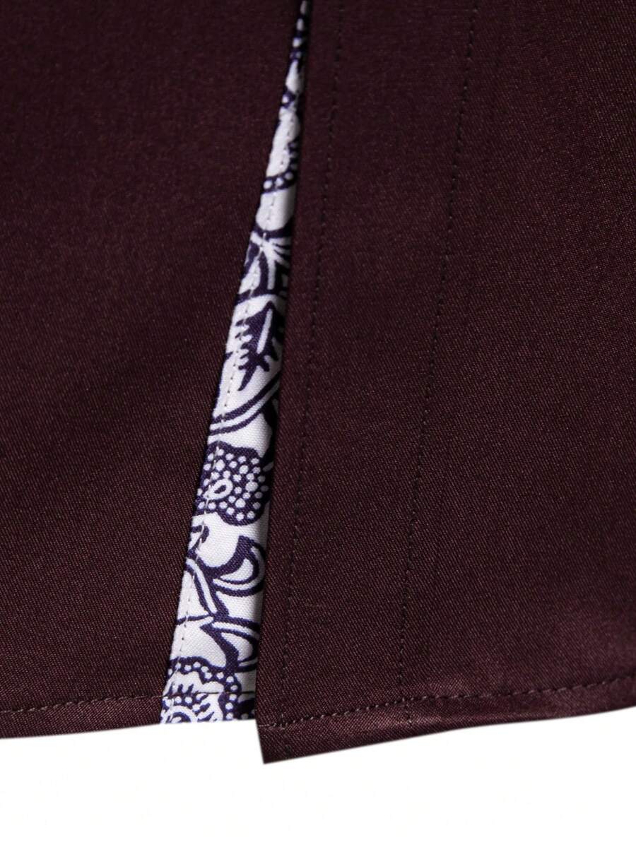 Muška formalna košulja dugih rukava sa patchwork printom