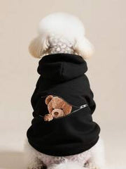 1pc Small Size Pet Sweatshirt, Warm Winter Fleece Clothing For Cats, Poodles, Teddy Bears, Autumn/Winter Outfit For Small Dogs & Puppies, Anti-Shedding For Munchkin & Ragdoll Cats