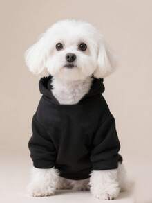 1pc Small Size Pet Sweatshirt, Warm Winter Fleece Clothing For Cats, Poodles, Teddy Bears, Autumn/Winter Outfit For Small Dogs & Puppies, Anti-Shedding For Munchkin & Ragdoll Cats